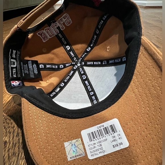 NWT Chicago Bulls Licensed Ultra Game Khaki One Size Embroidered Logo Patch Hat - Picture 4 of 8